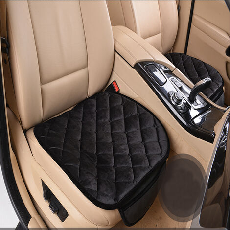 Universal Rhombus Front Row Autositzbezug Schutzmatte Soft Comfort Touch  Auto Stuhlkissen (Schwarz, Rhombus)