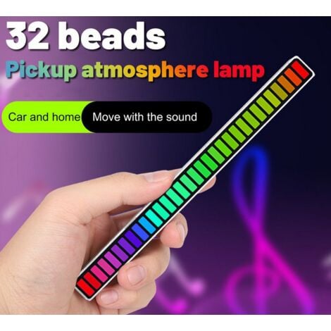 RGB Sound Control Pickup Rhythm Light USB Tischlampen mit 32 LED-Perlen APP  Control Car Home