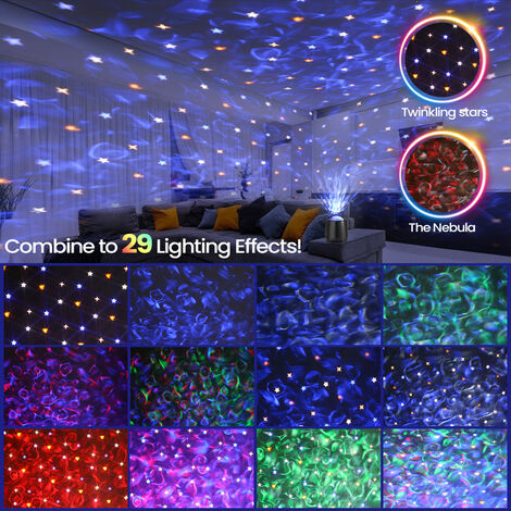 LED Sternenhimmel Projektor, Sterne Lampe Eingebautem Musikspieler