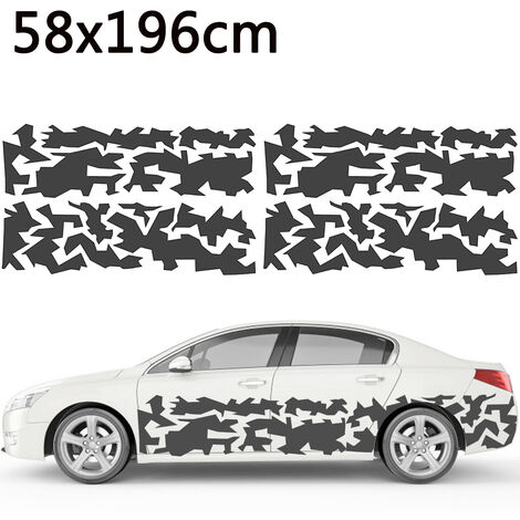 59 cm x 180 cm Universal Auto Auto Seite Körper Aufkleber Aufkleber Vinyl  Grafik Dekor (weiß)
