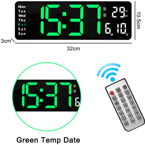 Produktbild von 38 X 13 Cm Großer Digitaler Wandwecker Mit Fernbedienung 16 Zoll Großer LED-Bildschirm Countdown