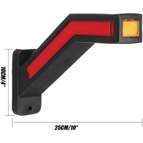 2Pcs Anhänger LED Seite Marker Licht Dynamische Blinker Auto Van Umriss  Marker Beleuchtung Lkw Bremse Stop