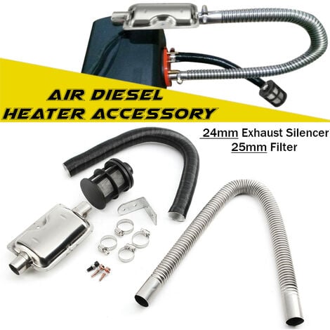 Diesel Standheizung 24mm Abgasschalldämpfer Schalldämpfer + 25mm Luftfilter  + 2 Rohr Für Air Diesel Heizung für