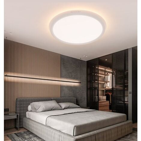 SWANEW 24W LED Deckenleuchte mit flachem Sternenhimmel-Effekt,  Schlafzimmerbeleuchtung, Fernbedienung und RGB-Farbwechsel