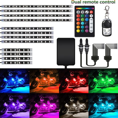 AMBOTHER 12 V 12 Stück 18 Farben RGB LED Rock-Effekt-Licht-Set