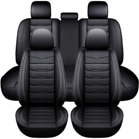 Schwarz Auto Car Sitzkissen Sitzauflage Sitzbezüge PU Leder