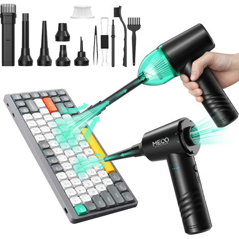 Elektrischer Luftstaubsauger und Staubsauger  4-in-1-Funktion  leistungsstark  3 Geschwindigkeiten  90.000 U/min/12.000 PA  Tastaturreiniger  wiederaufladbarer kabelloser Luftstaubsauger für Computer/