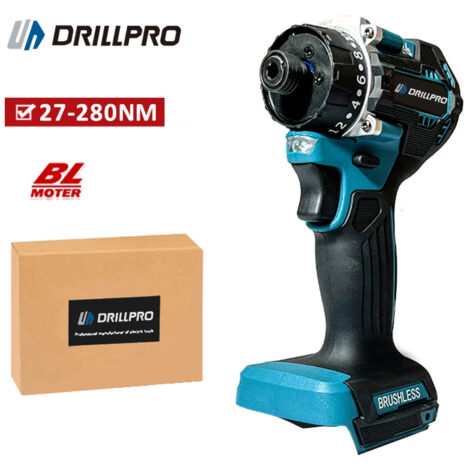 Schlagschrauber bürstenloser Elektroschrauber Drillpro 20+1 1000 W 27–280 Nm max. 4000 U/min kompatibel mit 18 V-Akkus von Makita