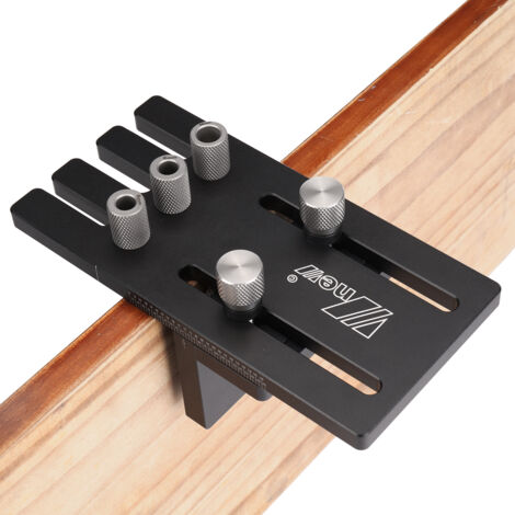 Bohrlehren-Set, 6/8/10 mm Taschenlochlehre + C-Klemme, 2-in-1 Holzdübel-Bohrführungs-Locator-Kit (1/5)