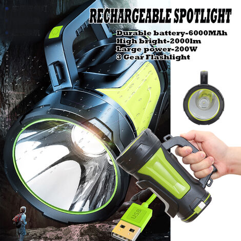 Vokida Tragbare Superhell LED Strahler Akkulampe USB Inspektionsleuchten Arbeitsleuchte Taschenlampe wasserdichte handleuchte 4 Lichtmodi für Notfall Autoreparatur Camping Wandern 