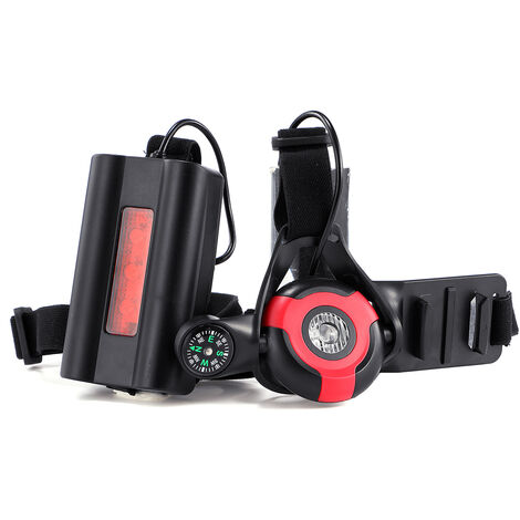 SGODDE Lauflicht 90 ° einstellbarer Abstrahlwinkel 3 Modi Brustlicht mit  Kompass Wasserdichte USB wiederaufladbare Sporttaschenlampe für Gopro  Action Kamera, Jogger, Comping, Angeln