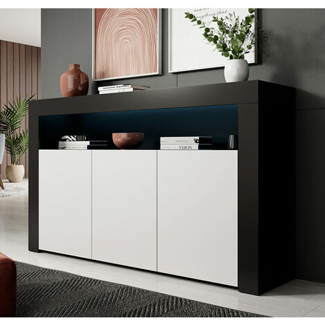 Buffetschrank Mit LED-Beleuchtung - Sideboard Mit Sensor, Ladestation, 100x40x80cm