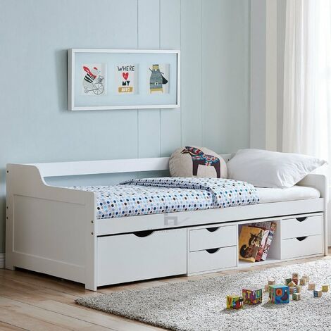 Durham White Kids Single Bed   38690919 2 