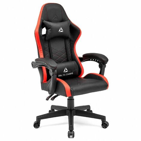 Racing Gaming Chair Ergonomic Recliner Armrest Swivel Computer Office Chair, Black with Red Sides
