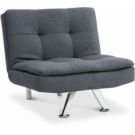 Kingston Fabric Single Reclining Chair Lounge Charcoal