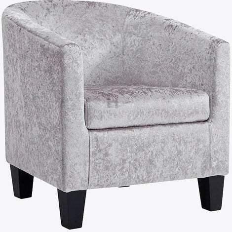 Silver crushed deals velvet tub chair