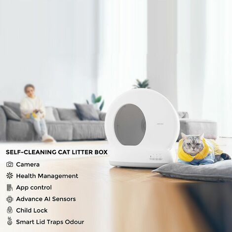 Smart Cat Litter Box White