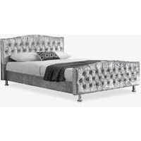 Chesterfield Velvet Silver Double Bed