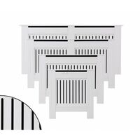 Radiator Cover Wall Cabinet MDF Wood Furniture Vertical Grill White, Large