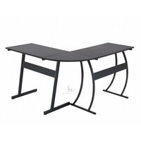 Munro Computer Desk Corner L-Shaped Home Office Workstation PC Table Study Gaming Crafting