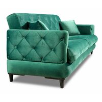 Romano Green 3 seater sofa with 2 cushions