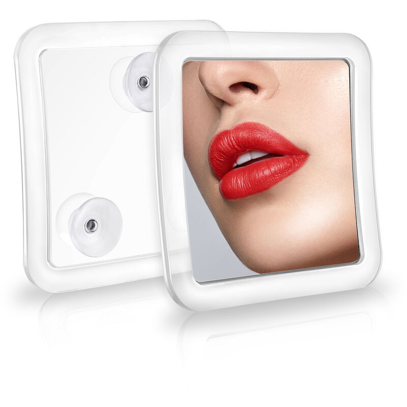 EMKE Kosmetikspiegel 5x Vergrößerungsspiegel Schminkspiegel Rasierspiegel  Viereckig, mit 3 Starker Saugnapf und Rahmen aus Acryl, für Reisegebrauch,  Badezimmer und Zuhause