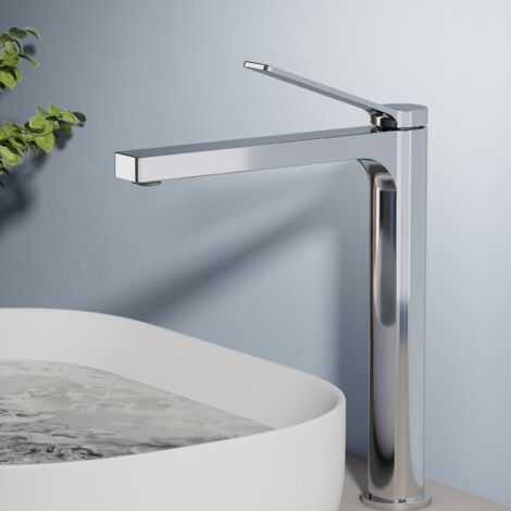 EMKE Wasserhahn Waschbeckenarmaturen 335 x 233 x 46 mm Verchromt Mischbatterie Küchenarmatur mit Luftsprudler Waschtischarmatur