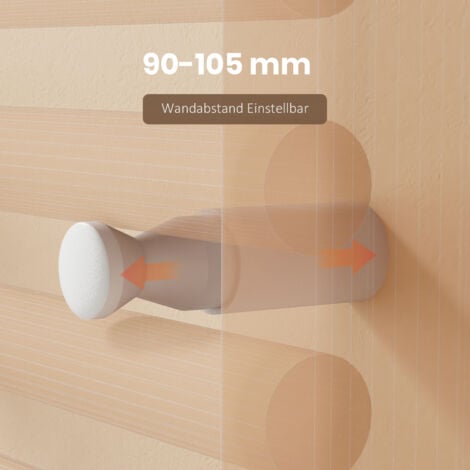 EMKE Badheizkörper Handtuchtrockner Handtuchwärmer 50x160cm, 690 Watt Weiß Bad-Heizkörper Mittelanschluss