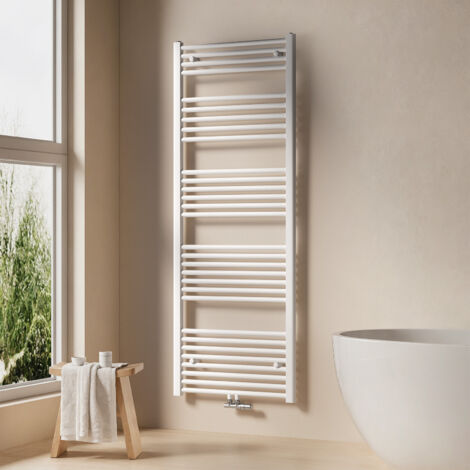 EMKE Badheizkörper Handtuchtrockner Handtuchwärmer 60x160cm 794 Watt Weiß Bad-Heizkörper Mittelanschluss (1/5)