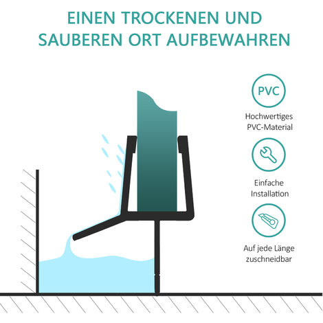 EMKE Ersatzdichtung Dichtkeder Für 4-6mm Glasdicke Wasserabweiser 600mm Duschdichtung Duschkabine Mit Abreißbare Dichtungslippe