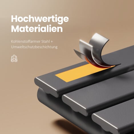 EMKE Design Heizkörper Anthrazit Badheizkörper Flach Paneelheizkörper Vertikal 1599x500mm 832W