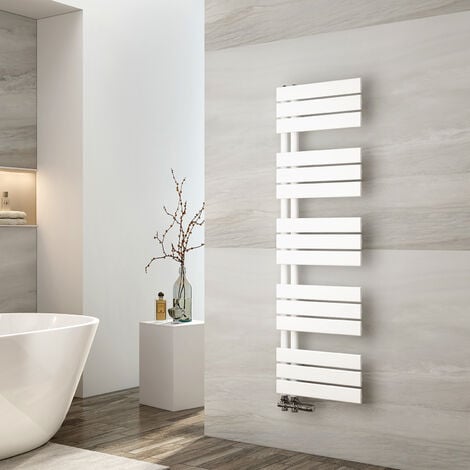 EMKE Design Heizkörper Weiß Badheizkörper Flach Paneelheizkörper Vertikal 1320x400mm 570W