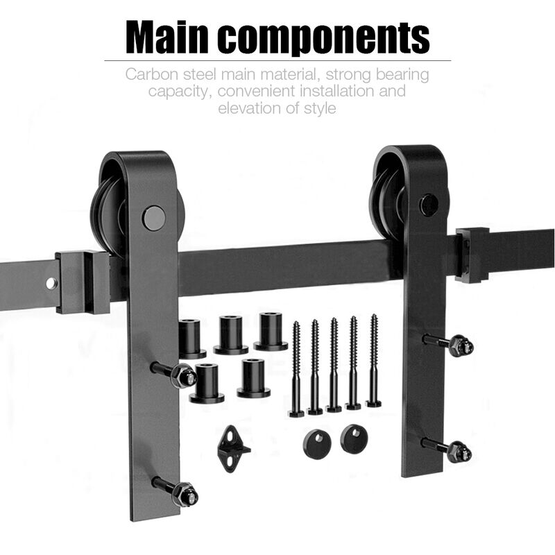 Kit Herraje Puerta Corredera Skysen 6ft, Riel Puerta