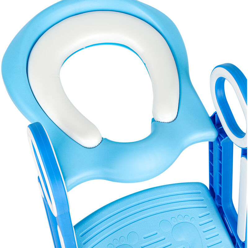 ZONEKIZ Orinal para Bebé de 6-36 Meses Orinal Infantil en Forma de Alien  con Tapa Estructura Antideslizante 35,6x35,7x22,2 cm Azul