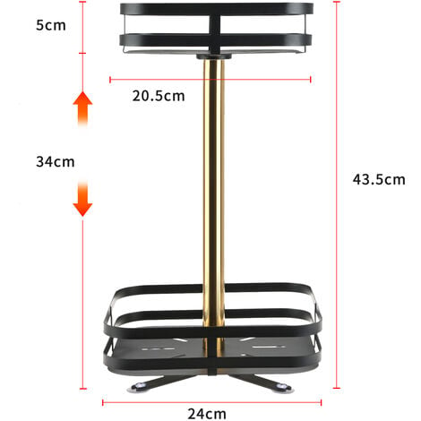 Especiero Giratorio de Acero Inoxidable, Especieros Para Cocina Giratorio  360°, Organizador Especieros 2 Niveles , Ahorro