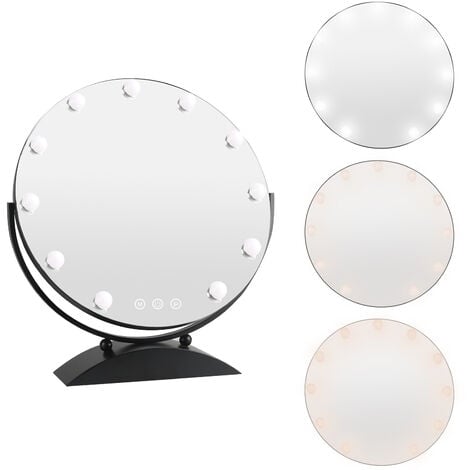 Hollywood Espejo Maquillaje con Luz LED 50 cm, Espejo Tocador 11 Bombillas  LED, Espejo Maquillaje con