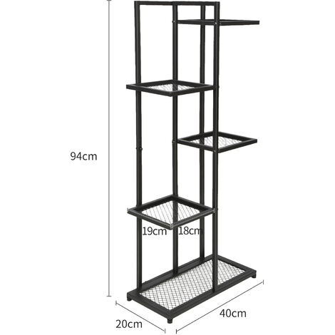 Soporte de Metal de 6 niveles para plantas, estantería para