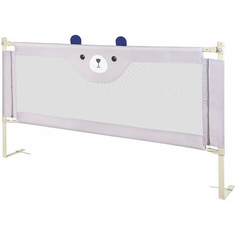 Barrera de cama para niños barandilla abatible HOMCOM 120x38x60cm