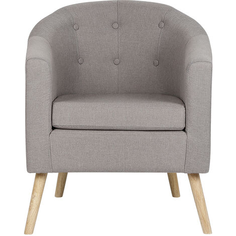 Sillón Escandinavo, Armchair, Sillón Relax, Sillas de Ocio para Salón, Dormitorio, Gris (1/5)