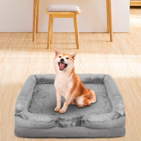 Cama para Perro Suave, Sofá Perro Ortopedica, Cama Perro y Gato, Gris 106x80x20cm