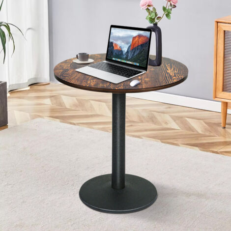 Mesa de comedor redonda vintage para 2-4 personas, mesa de bistró redonda con patas de acero - Modelo A03 (70 x 70 x 75 cm) (1/5)