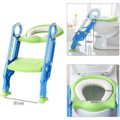 ZONEKIZ Adaptator WC para Niños con Escalera Plegable Reductor de