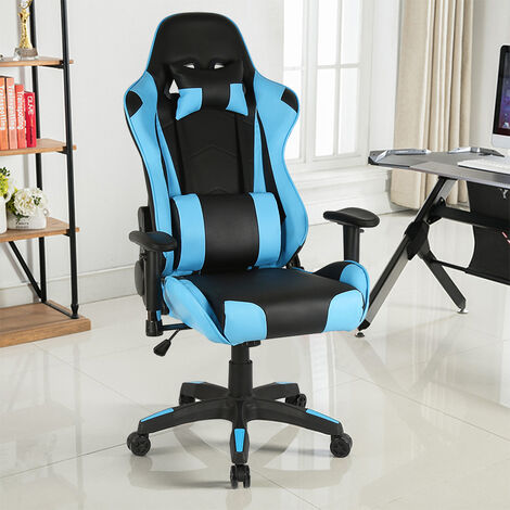 Silla de juegos para adultos, silla de escritorio de oficina, silla  ergonómica para computadora con soporte lumbar, reposabrazos ajustable,  sillas de