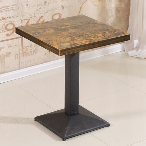 Skecten Mesa de Bar Mesa Alta 60 / Mesa Cuadrado Vintage, con patrón de reloj de época, para muebles de cocina y comedor