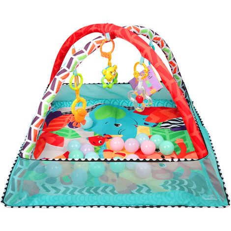 Skecten Gimnasio para bebés,Alfombrilla de gimnasia para bebés,con arco de juego y bolas - Azul (1/5)