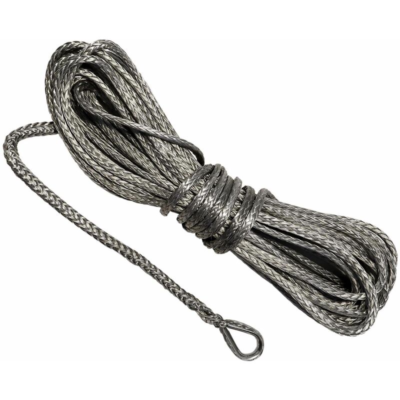 Premium Quality Synthetic Winch Rope 28m x 11mm, Hole Fix. 3/8 Inch  Tactical Hook. - Winchmax