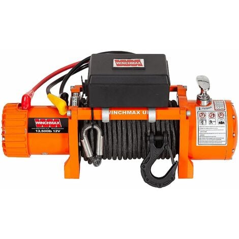 ELECTRIC WINCH 12V 4x4 13,000lb MILITARY SPEC MADE BY WINCHMAX SYNTHETIC  ROPE