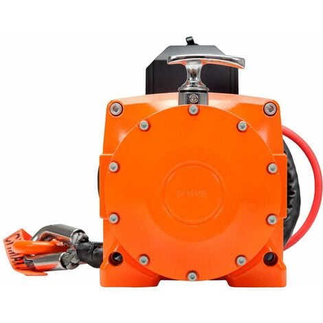 3,000lb (1,361kg) Original Orange 12v Electric Winch, 15.5m x 5mm Dyneema  Rope, 1/4 Hook, Wireless Remote Controls. – UK Winches and Hoists
