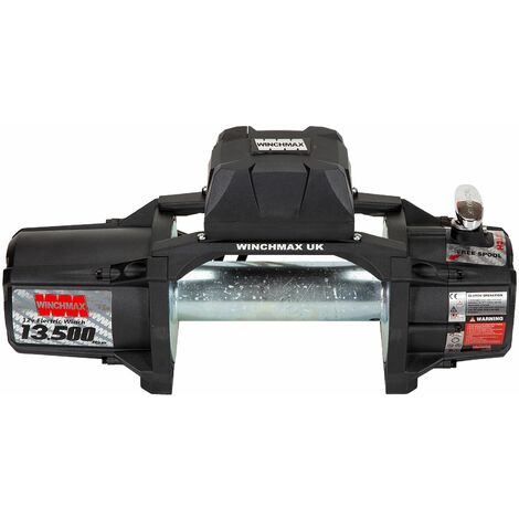WINCHAX 13,500lb (6,123kg) SL Series Original Orange 12v Electric Winch. 28 X 11 Dyneea - View #2