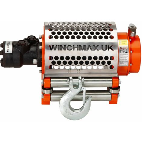 HYDRAULIC WINCH ZS 20000 Lb WINCHMAX ORIGINAL ORANGE WINCH WITH STEEL Rope 12v
